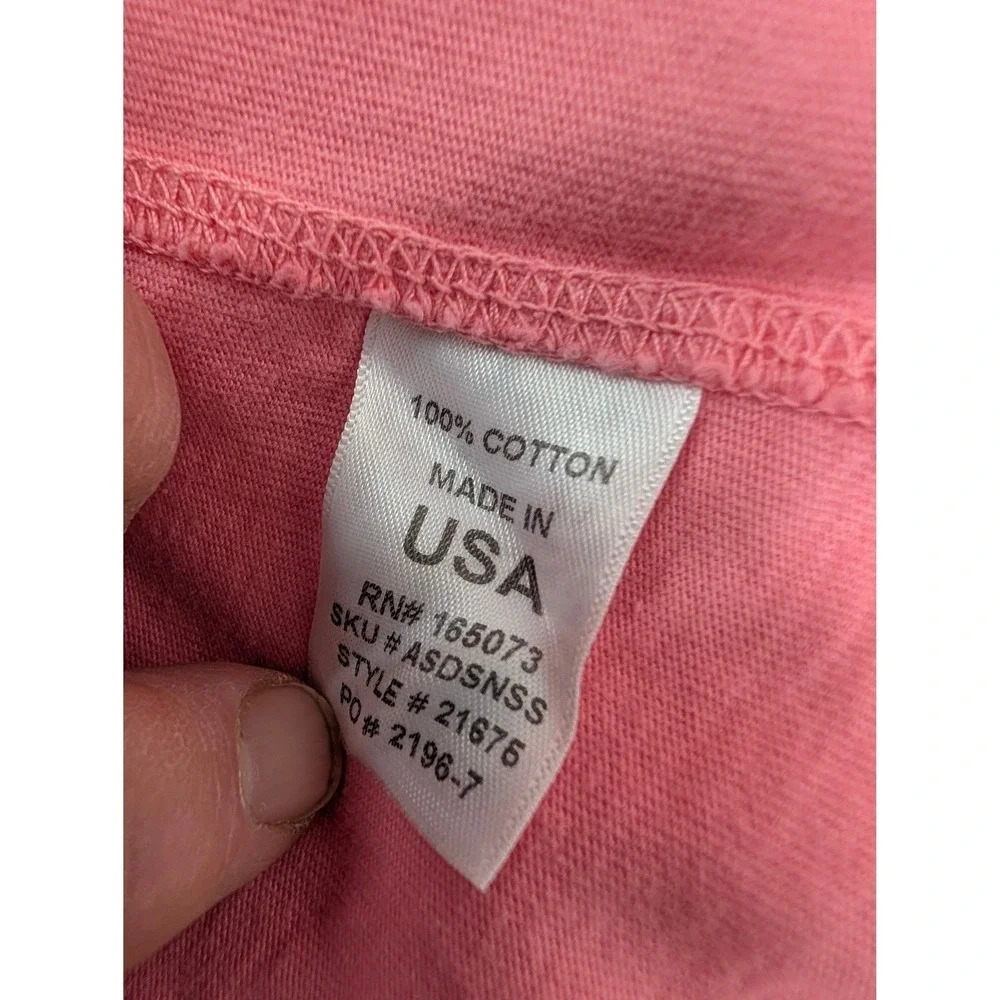 Fresh Produce Womens Short Sleeve Scoop Neck T-Shirt Dress Pink USA Cotton Large